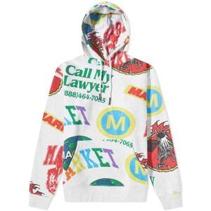 NWT Market Monogram AOP Hoodie in Ash Grey size M